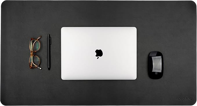 ANECDOTE Vegan Leather Desk Pad - 31.5"x17" Desk Mat for Your Office. This Quality Large Mouse Pad has Chic Elegance, Professional Look & Satisfying Touch - The Perfect Leather Mouse Pad for You!