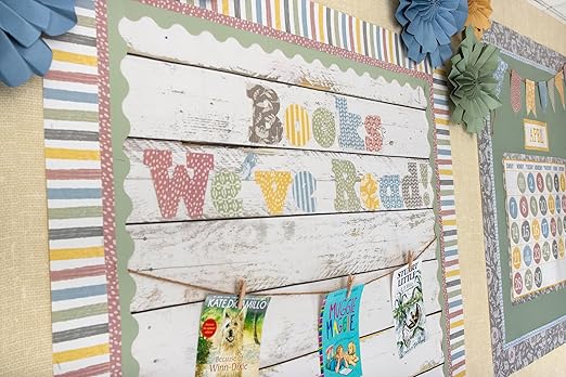 Teacher Created Resources Sage Green Scalloped Rolled Border Trim - 50ft - Decorate Bulletin Boards, Walls, Desks, Windows, Doors, Lockers, Schools, Classrooms, Homeschool & Offices