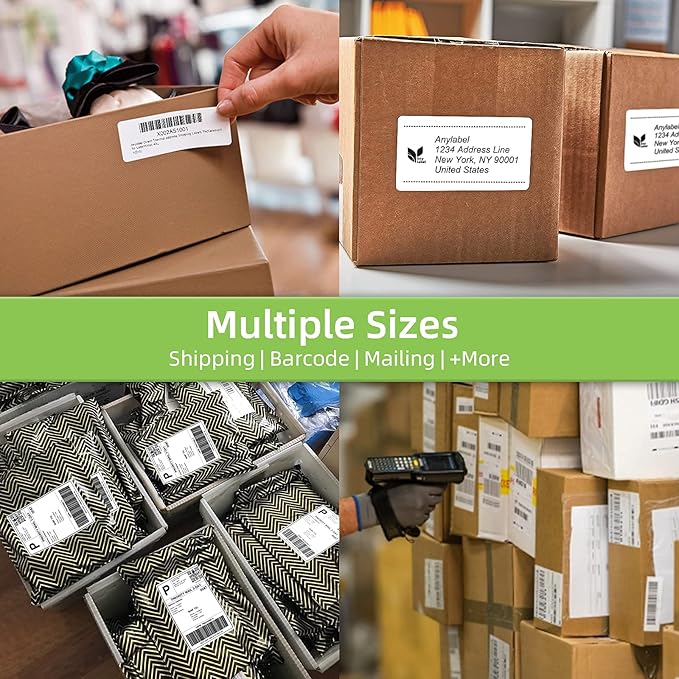Compatible 1-1/8" x 3-1/2" Direct Thermal Labels Replacement for DYMO 30252 Barcodes Address Postage, Compatible with Rollo, DYMO 4XL & Zebra Desktop Printers (24 Rolls, 350 Labels/Roll)