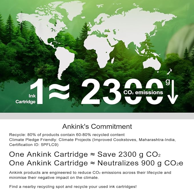 Ankink 67XL Black Ink Cartridge Replacement for HP 67 XL (2-Pack) use with DeskJet Envy 2755e 6055e 2700 2700e 6000 6000e 4155e 2734e 6455e 6400 2752e 4100 4100e 6400e 6458e Printer 67XXL