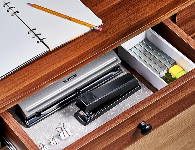 Bostitch Office Stapler, No-Jam Premium for Desktop, Includes 3,750 Staples, Full-Strip, 25 Sheet Capacity, Black, 3 Pack