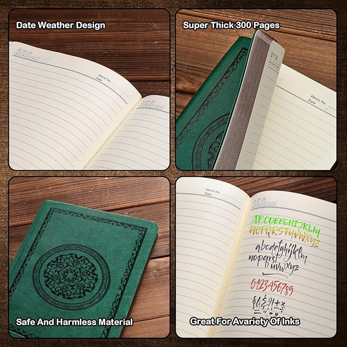 2026 Leather Vintage Journal Notebook,300 Pages,Leather Softcover Lined Journal Notebooks for Women Men,Notebook Journals for Writing Travel,Business,Office,8.5'' X 11.3''