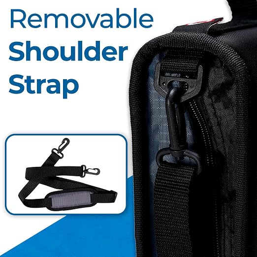 Case-it School Zipper Binder | 2" O-Rings | 400-Sheet | LT-007 Jet Black | Universal, 13-Inch Laptop/Tablet Padded Pocket, Multiple Storage Pockets, Shoulder Strap, School & Office Organizer, 6-Pack