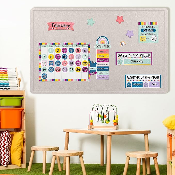 AKTOP Foldable Felt Bulletin Board for Wall, 60x36 inches, Latte | Large Cork Board Alternative with 25 Pushpins, Decorative Photo Display Board Pin Board 5x3, For Home, Office & School