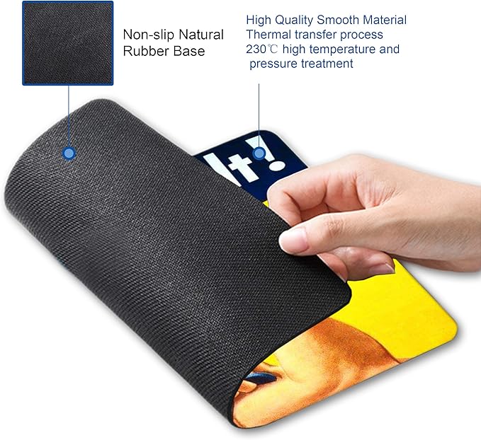Inspirational Mouse pad, Small Computer Mouse pad for Wireless Mouse Non-Slip Rubber Mousepad with Personalized Custom Design We Can Do It