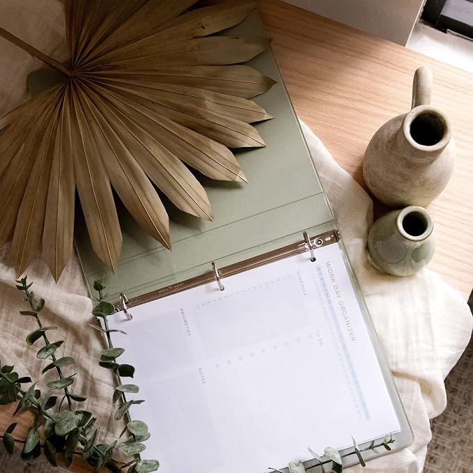 Samsill Plant-Based 1 Inch Durable D-Ring, View Binder, Eco-Friendly, USDA Certified Biobased, Single, Dusty Green