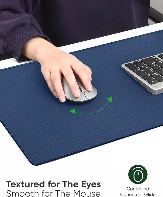 ALOANES Dark Blue Waterproof Mouse Pad, XXL 11.81"x31.50"x0.12"