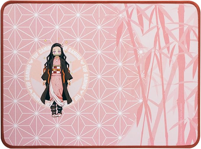 ASUS TUF Gaming P1 Portable Gaming Mouse pad (Triple Guard Protective Coating, Water-Resistant Surface, Durable Anti-fray Stitching, and Non-Slip Rubber Base) - Demon Slayer, NEZUKO