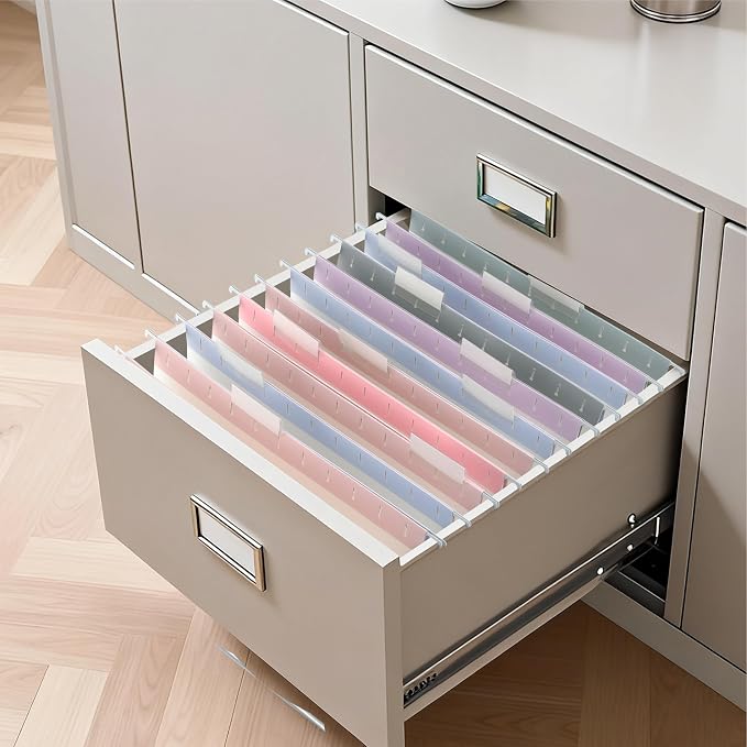 Zzrywuty Hanging File Folders Letter Size, 30-Pack Hanging File Folder with 1/5-Cut Tabs, Pastel File Folders Hanging Organizers for Filing Cabinet, Bulky Files & Medical Charts