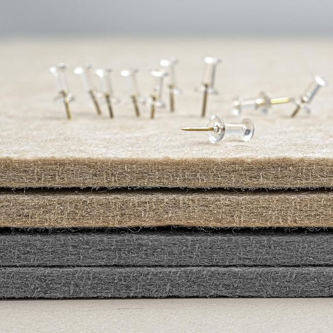 Felt Bulletin Board 36x24 inches, Decorative Pin Board for Home & Office | Cork Board Alternative for Wall with Push Pins, Display Mood Board for Photos, Notes & Reminders