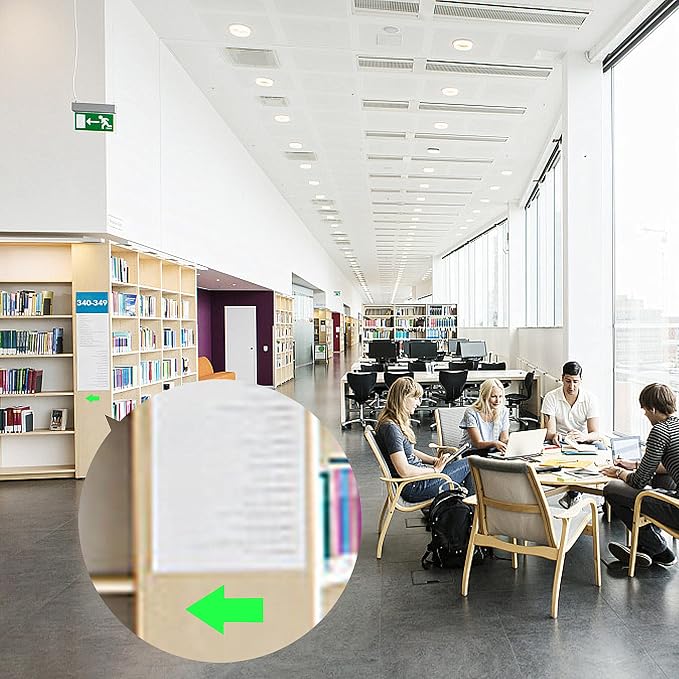 Hybsk Arrow Stickers Bright Eye-Catching Versatile Arrow Signs for Office Marking Plans Total 500 Labels Per Roll (Fluorescence Green)