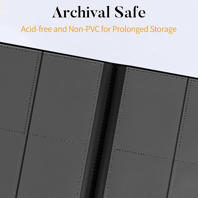 Heavy Duty Card Binder, Fabmaker 9 Pocket Trading Card Binder for 360 Cards | Sleek Side-Loading Card Album, Sturdy Card Collection Folder for Game Cards, Sport Cards, Purple