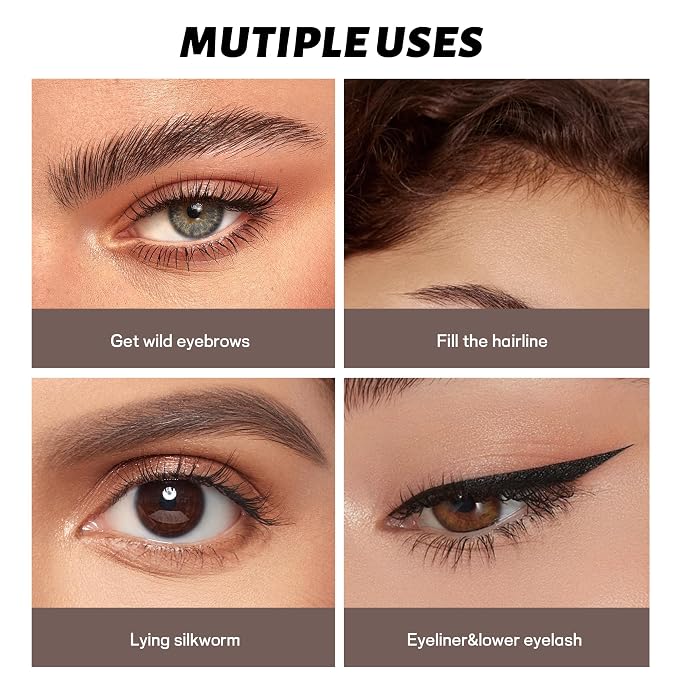 Eyebrow Pencil, 2Pcs Waterproof Microblading Eyebrow Pens, 4 Tip Precise Eye Brow Makeup Pen for Women to Effortlessly Create Hair Like Natural Brows, Non Dry Out and Last All Day (Dark Blonde)