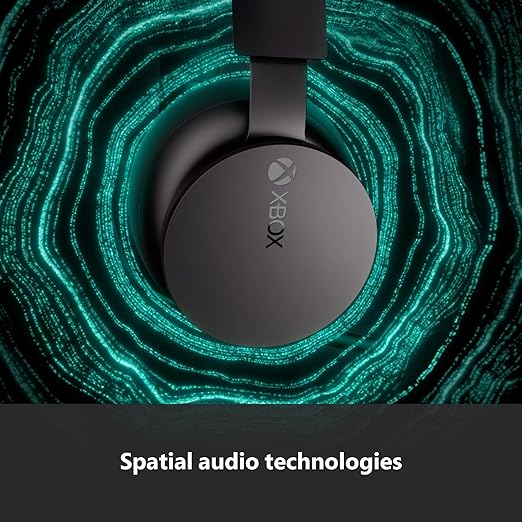 Xbox Wireless Gaming Headset – Over Ear Headphones – Spatial Audio with Dolby Atmos, Windows Sonic Series X|S, One, Windows PC, Mobile – Carbon Black