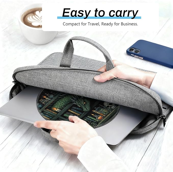 Gctriki Gothic Dragon Mouse Pad with Stitched Edges, Small Round Mouse Pads for Desk, Funny Travel Mousepad for Computer Laptop Office Desk Accessories Decor Mystical Library Vintage Book 8.6 inch