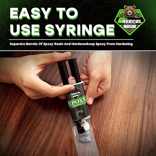 2 Part Gray Epoxy Glue 5 Minute Set Adhesive, 0.85 oz Syringe | Fast-Setting 2-Part Strong Epoxy Adhesive, Gray Ultra Strong Epoxy Resin Glue for Plastic, Metal, Glass, Ceramic