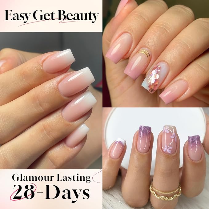 UNA GELLA Short Coffin Fake Nails Pre-buff Half Cover 504Pcs 12 Sizes | No Need File Flexible Gel Nail Tips, Salon Quality Nail Extension DIY Nail Art for Daily Wear & Pro Salon