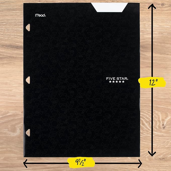 Five Star 4-Pocket Folder, 6 Pack, Paper Folder, Fits 3-Ring Binders, Holds 8-1/2" x 11" Paper, Assorted Colors (38056)