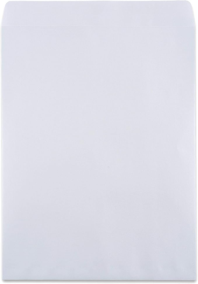 Aimoh 500 10x13 Self-Seal Security White Catalog Envelopes - 28lb, Security Tinted, Ultra Strong Quick-Seal, 10 x 13 inch - 1 Case - 5 Packs - 500 Envelopes (39100-Case)
