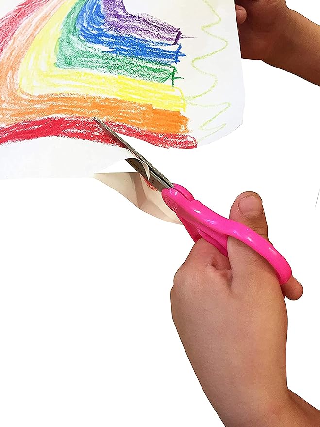 Westcott Right & Left-Handed Scissors For Kids - Back to School Essentials, Classroom Must Haves, Art Supplies - 5-Inch Pointed Safety Scissors - Assorted Colors - 12 Pack (ACM13141)