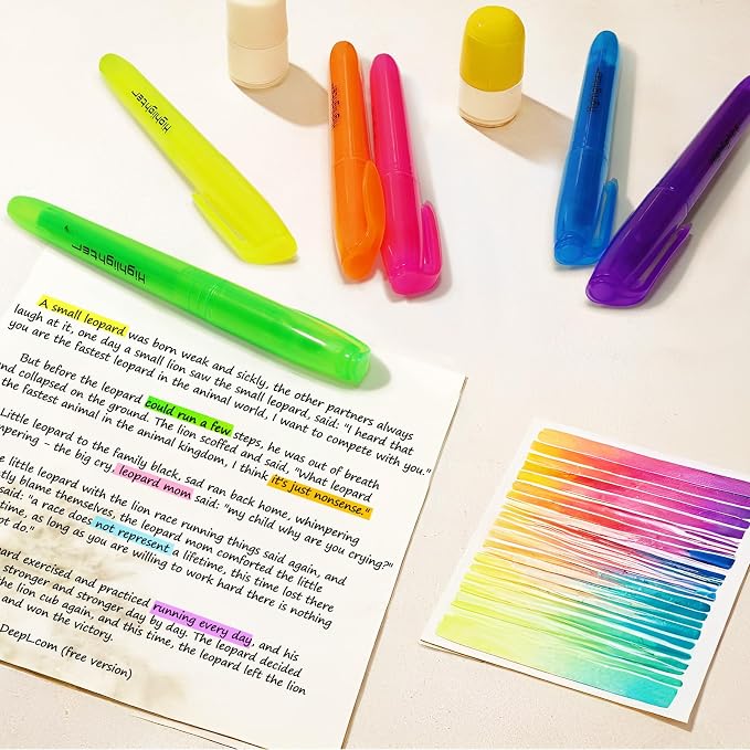 120 Pieces Highlighter Bulk Assorted Colors Highlighter Markers Chisel Tip Highlighter Pens for School Classroom Office (120)