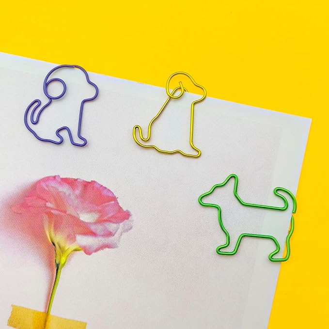 Cute Dog Paper Clips Decorative Animal Paperclips 30 PCS, Fun Dog Gifts | Office Supplies Desk Accessories, Fun Office Gifts for Women Men Coworkers Teachers Students, Back to School Supplies