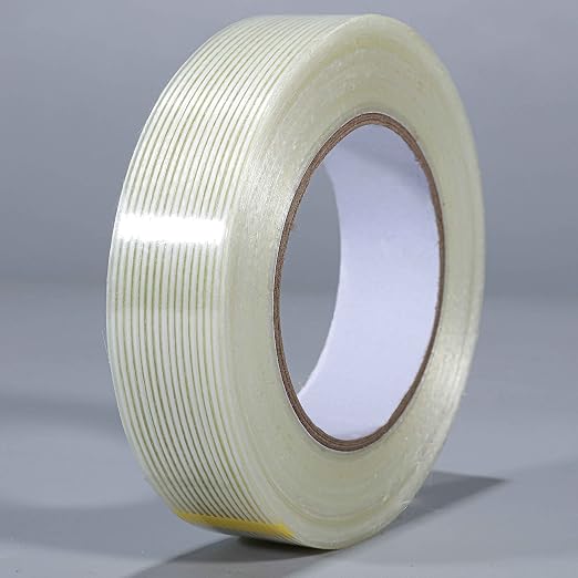 Valley'sYuMiao 3 Pack, 1in×60yds,Mono Filament Strapping Tape, 180yds Total, Fiber Reinforced Packing, Heavy Duty Wearproof Tape, 5.5mils