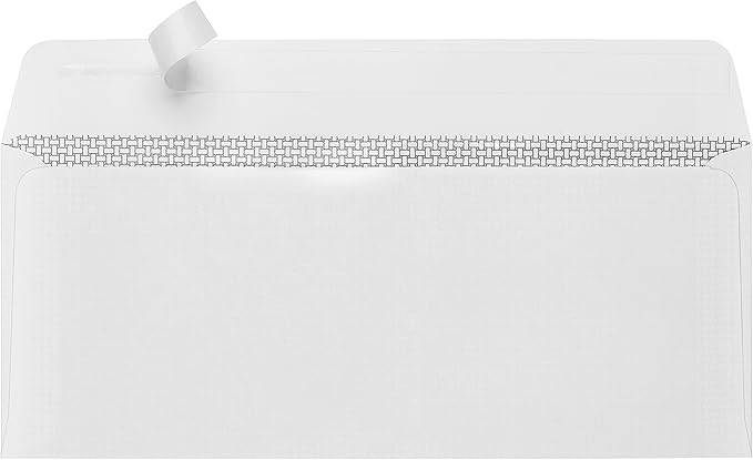 500#8 Self Seal Double Window Security Envelopes Designed for QuickBooks Checks - Computer Printed Checks - 3 5/8 X 8 11/16 (Not for Invoices)