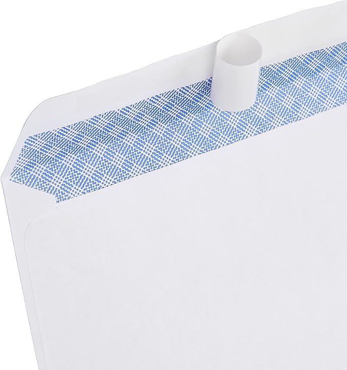 Amazon Basics #10 Security-Tinted Self-Seal Business Envelopes with Left Window for Invoices and Documents, White, 500-Pack