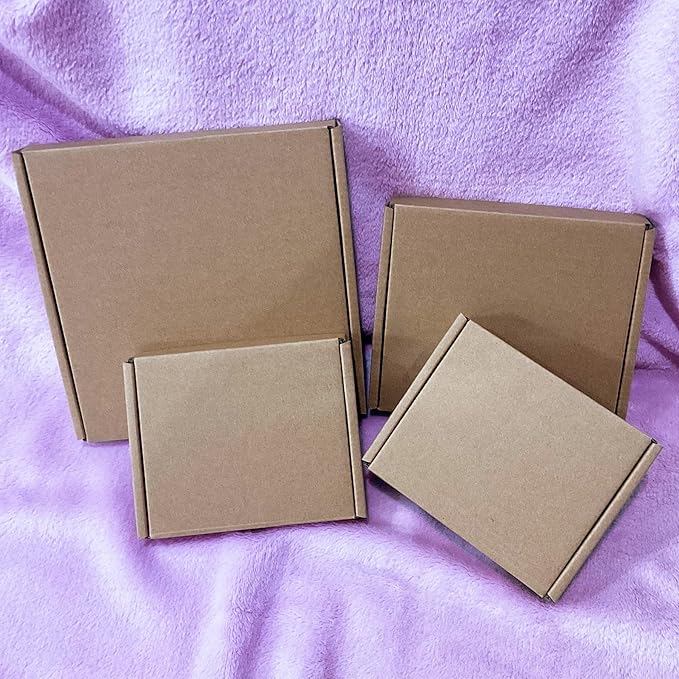 5x4x1 inch Small Shipping Boxes 50 Pack, Brown Kraft Corrugated Cardboard Mailer Boxes Bulk for Packaging Business Mailing Gift，Mini Mailer Boxes for Packaging Supplies