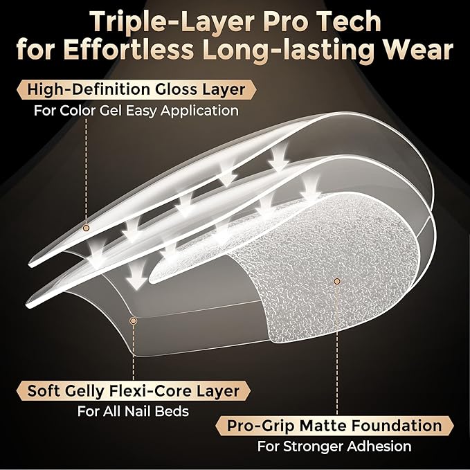 Coffin Press on Nails: 504pcs Pre-etched Short Nails Clear Coffin Gel Tips for Full Cover Fake Nails French Nail Extension Salon Home DIY 12 Sizes Gelly Tips