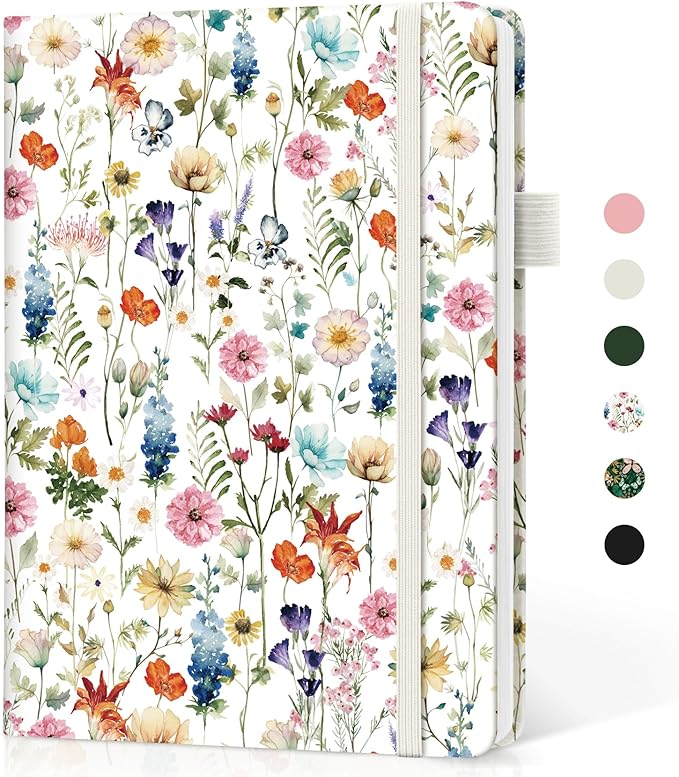 Taja Graph Journal Notebook for Women & Men, Hardcover Leather Journal for Writing, A5 Graph Paper Notebook for Planning & Tracking, Perfect for Office School Home Supplies, Garden
