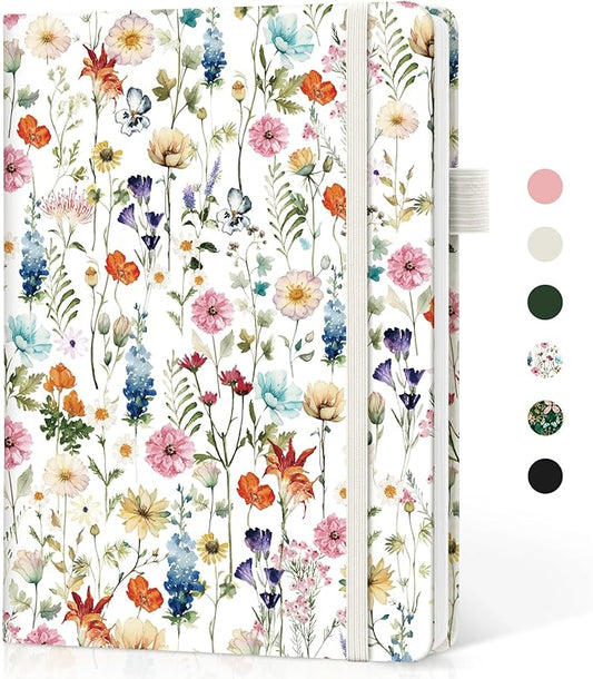 Taja Graph Journal Notebook for Women & Men, Hardcover Leather Journal for Writing, A5 Graph Paper Notebook for Planning & Tracking, Perfect for Office School Home Supplies, Garden