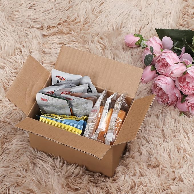 CRUGLA 6x4x4 Shipping Boxes Set of 25, Corrugated Cardboard Mailing Packaging Moving Box for Packaging