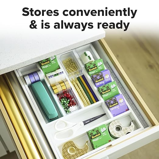 Scotch 100-Year Anniversary Limited Edition Gold Tape Dispensers, Includes 4 Rolls of Scotch Magic Tape (3/4 in x 550 in, 66% Plant-Based Adhesive), Refillable, 2 Dispensers