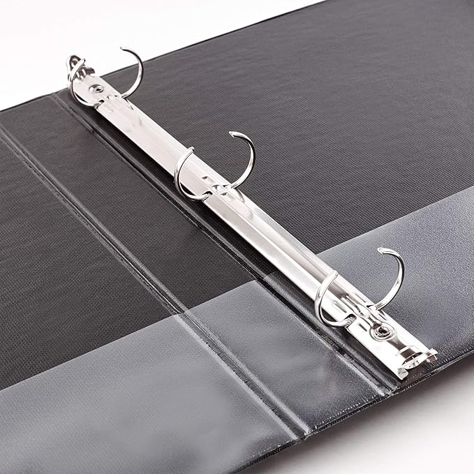 Avery Economy 3 Ring Binders, 1" Round Rings, 4 Black Binders (03301)