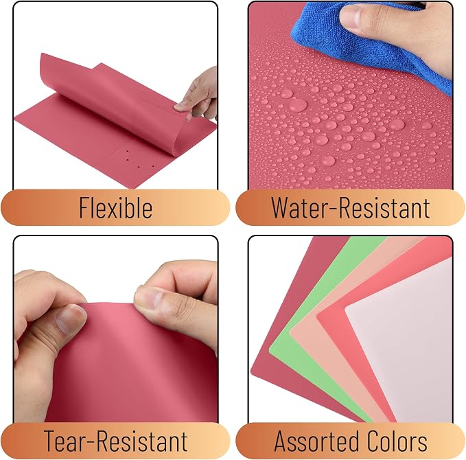 Mr. Pen- Plastic Folders with Pockets, 5 pcs | Aesthetic File Folder with Business Card Slot, 2-Pocket Folder, Back to School, Office, Filing Supplies