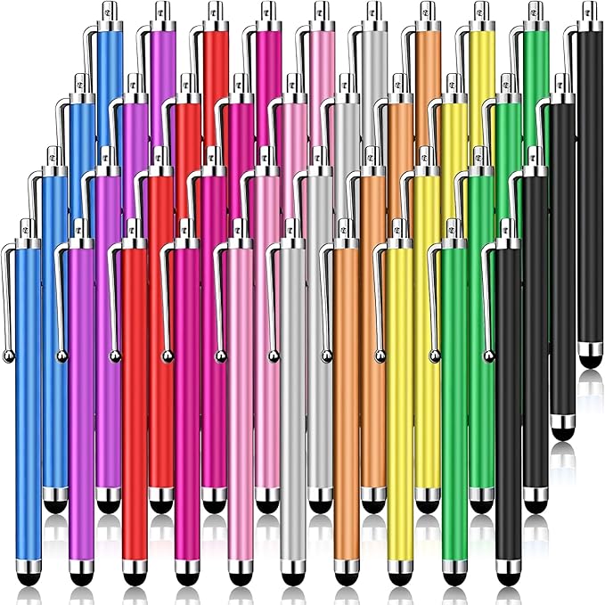 40 Pack Stylus Pen,High Precision and Sensitivity Stylus for Everyday Writing/Drawing,Universal Stylus Compatible with Touch Screens,10 Colors