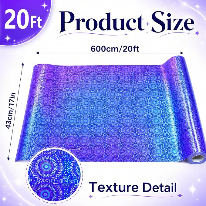 Royal Blue Iridescent Bulletin Board Paper Roll,17" x20 Ft Bulletin Board Background Paper Roll,Fade Resistant Wrinkle Resistant Poster DIY Crafts Paper Glitter Wallpaper Classroom Office Home Dec