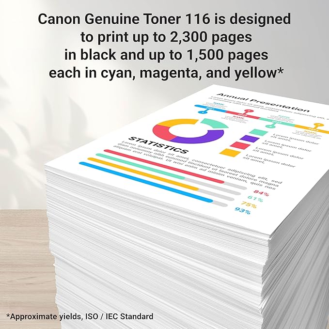 Canon Genuine 116 Cyan Toner Cartridge Compatible with MF8050Cn, MF8080Cw