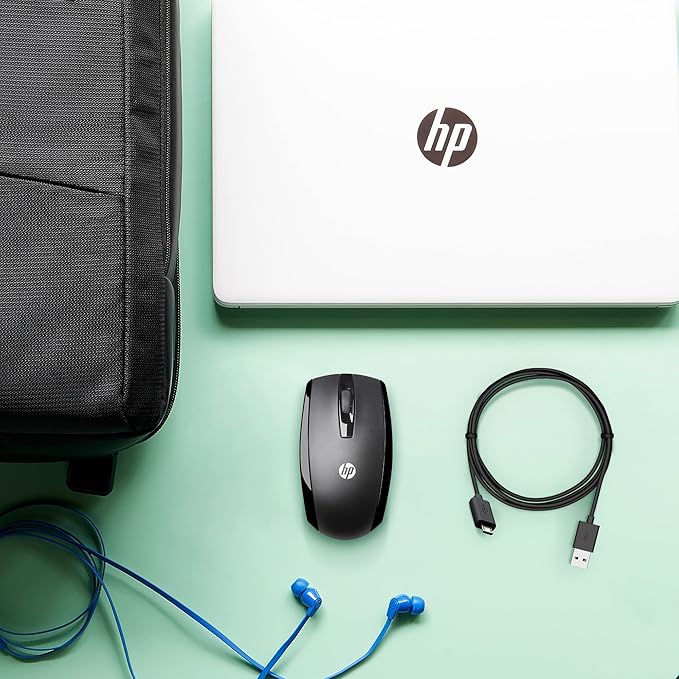 HP E5E76AA#ABA X500 - Wired USB Mouse for Windows PC Desktop, Laptop, Notebook, Mac, computerand Chromebook, for Righty or Lefty Use ,Black
