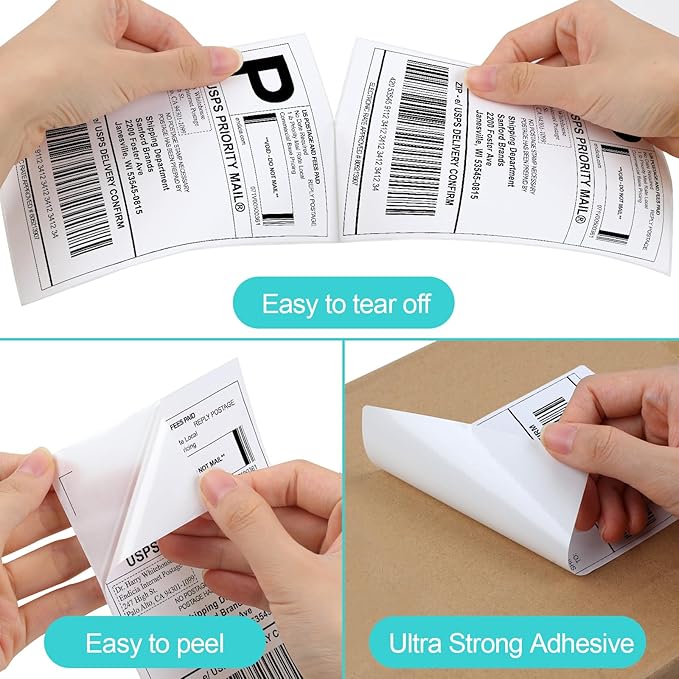 Joyberg 4x6 Thermal Labels, Shipping Labels, Strong Adhesive Thermal Label, White Printer Paper/Label