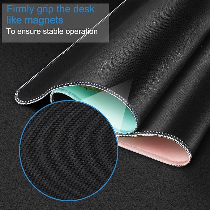 Large Mouse Pad 31.5 x 11.8 in, Gaming Mousepad with Stitched Edges, Premium Microfiber Cloth Surface, Waterproof Non-Slip Base Keyboard Desk Mat for Home Office Gaming, Marble Green