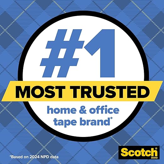 Scotch Wall-Safe Tape, 1 Dispenser Roll, Removable Wall Safe Tape, for Hanging Photos, Art, Décor, 3/4 in x 650 in