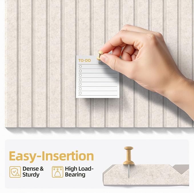 Large Cork Board for Walls 20 Pack Bulletin Board with 100 Adhesive Tabs | 48" x 60" Alternative CorkBoard for Pictures Photos, Felt Push Pin Boards Tiles for Office Classroom Wall Decor - Ivory