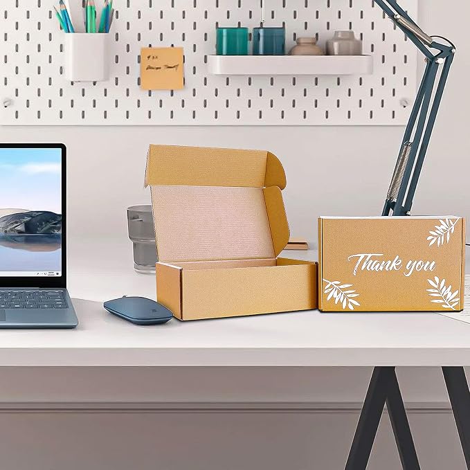 Shipping Boxes Inner Measurement 7x5x2 inches Brown Small Mailing Boxes 50 Pack Cardboard Corrugated Box Mailers (7X5X2)