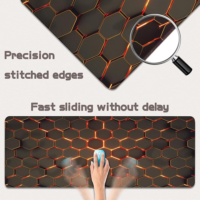 Mouse Pad Gaming - Desk Mat for Keyboard and Mouse - Large Mouse Pads for Desk, Gaming Mousepad with Non-Slip Base, Desks Pad (31.5" X 11.8") for Game, Office and Home