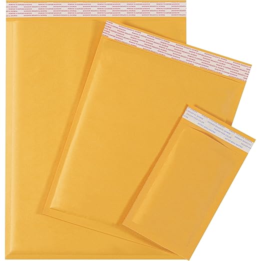 BOX USA 7 1/4 x 12" Kraft Bubble Mailers (100-Pack) - Brown Padded Envelopes, Self-Seal Shipping Bags for Business, Heavy Duty Cushioned Mailing Envelopes for Packaging and Shipping
