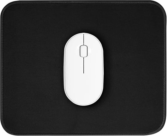 Black Mouse Pad, Nice and Cute Mouse Pad, Splash-Proof Textured 10.2 x 8.2Inch, Stitched Edge Non-Slip Waterproof Rubber Mouse Pad