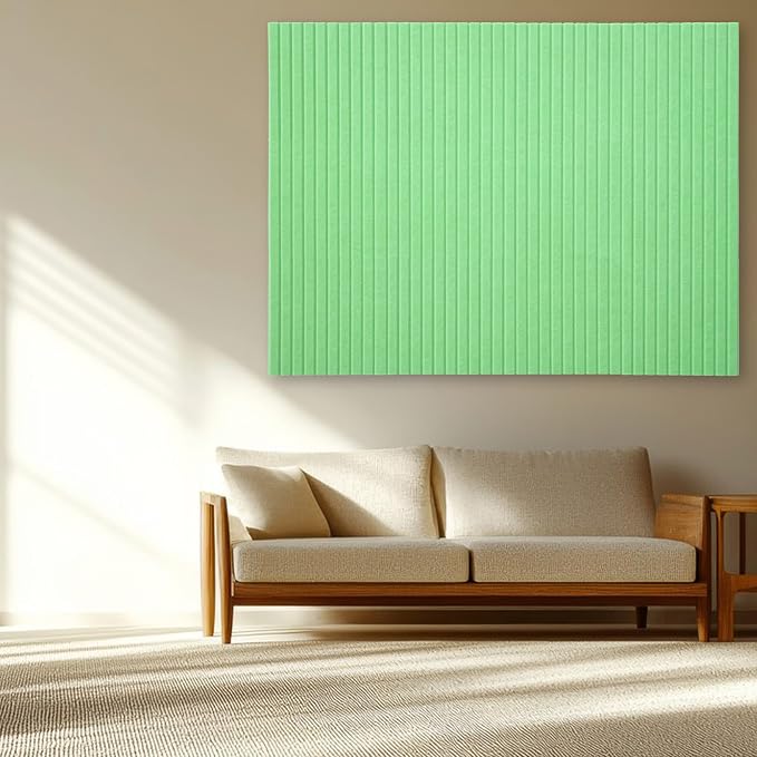 YOUDEFYOUDEFUL 47" x 35" Large Felt Bulletin Board, Green | 12 Pcs Self-Adhesive Cork Board Alternative, Pin Boards for Wall Decor, Home, Office, Classroom,Dorm